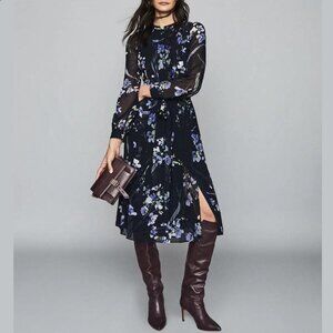 ☆REISS Hetty Floral Printed Midi Dress☆